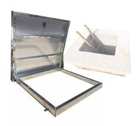 Tapa de Salida de ático con trampilla de Piso de Acero Inoxidable 304 Resistente a la Intemperie - Tapa Protectora para escotilla de Techo abatible/Tapa de inspección (In