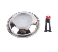 Tapa de sartén Universal redonda de vidrio de acero inoxidable para olla de 11,8 pulgadas