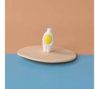 Tapa de silicona con ventosa para vasos y tazas, diseño a prueba de fugas para mantener la temperatura y frescura de las bebidas (oso amarillo)