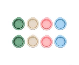Tapa de silicona de 48 mm para botellas de leche de vidrio, funciona con Stanpac y para botellas Libbey, soporta múltiples condiciones de almacenamiento, incluida la congelación (8 piezas)