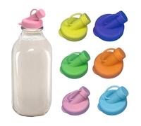 Tapa de silicona de grado alimenticio para botella de leche, diseño a prueba de fugas, frascos de vidrio genéricos, conserva la frescura, cubierta de silicona para almacenamiento de lácteos