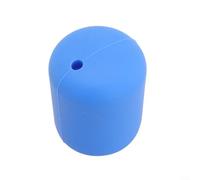 Tapa de silicona para caña de pescar con agujeros de drenaje, cubierta antideslizante y protector de cola, funda de mango impermeable para reparación de cañas de fundición (S, azul)