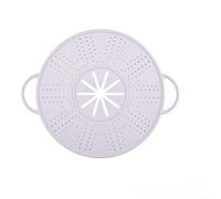 Tapa de silicona térmica estable para uso en cocina, se dobla como tapón de derrames, deflector de aceite y protector de base de olla (verde)