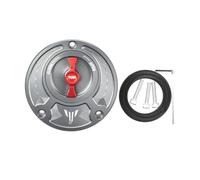 Tapa de tanque de combustible y gasolina sin llave, accesorio de aluminio CNC for motocicleta, compatible con Yamaha MT-01, MT-03, MT-07, MT-09, MT-10 y MT-125. Tapa De Tanque(Gray Red Logo)