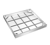 Tapa de tanque séptico de acero inoxidable personalizable, cubierta cuadrada resistente para entradas de vehículos, pasillos y patios, solución invisible de acceso a alcantarillado