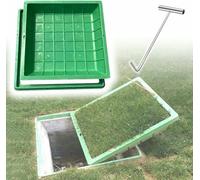 Tapa de tanque y marco con base de resina séptica, tapa de lavabo con gancho, diseño duradero y resistente a la intemperie, perfecto para uso en exteriores