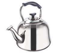 Tapa de té de acero inoxidable de estufa de estufa de estufa de estufa con tetera de té silbido de té silbido con mango anti-escaldos adecuado para todas las estufas de hervidor de hervidero (4L)
