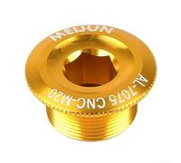Tapa de tornillo de fijación de brazo de manivela M20 para FC-4500 FC-5600, 7075 aleación de aluminio CNC hexagonal Socket 10 mm pieza de repuesto para bicicleta de montaña de carretera (20 mm dorado)