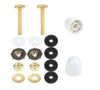 TAPA DE TORNILLO DE INODORO EN FORMA DE T PARA FIJACIÓN DEL SUELO DE BAÑO CON TAPA DE PLÁSTICO ABS Y PIEZAS DE PLÁSTICO PP (Blanco)