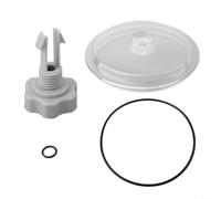 Tapa de trampa de hojas con válvula de junta tórica, pieza de repuesto para sistema de bomba de filtro de arena Intex de 12 pulgadas, kit de mantenimiento de equipo de piscina, gris y negro