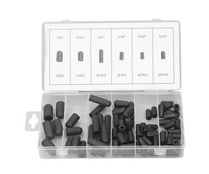 Tapa de Vacío, Kit de Tapón de Tapa de Vacío Protectora de Goma 80 Piezas Portátil Negro para Equipos de Carburador