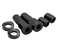 Tapa de válvula CNC for motocross, tuercas de seguridad for llanta de moto de cross, pernos espaciadores compatibles con YZ250F, YZ450F, WR250R, WR450R, WR250F, WR450F, pieza (naranja)(Black)