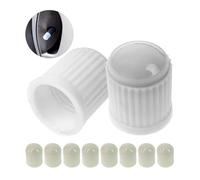 Tapa de válvula de ABS, 10 piezas, en Blanco, tapas de cubierta de polvo con empaquetadura para válvulas de Automóvil, Motocicleta, Remolque, Bicicleta, Tapas para válvulas de neumáticos con sellado