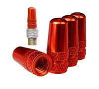 Tapa de Válvula de Aluminio, 4 Piezas, en Rojo, Tapas de Cubierta de Polvo compatibles con válvulas Presta, Francesas, Cubiertas de neumáticos para Tubos de Bicicleta, Casquillos válvula Bicicletas