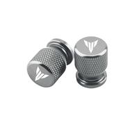 Tapa de válvula de Cubo de Rueda de Motocicleta de para MT03 MT07 MT09 MT10 MT25 Neumático Bouchon Tapa De Válvula Cubiertas Puerto Aire(Grey)