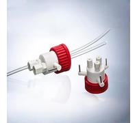 Tapa de válvula de dos/tres puertos for tapa de botella Lab GL45, 1 unidad(1/8" Two-Port)