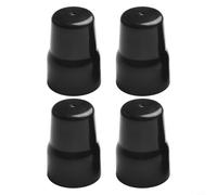 Tapa de válvula de radiador de repuesto para válvulas de tubo de calefacción, cubierta de plástico ABS negro de 25 mm x 36 mm con arandelas, paquete de 2 o 4 compatibles con la mayoría de radios (2