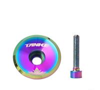 Tapa de vástago de auriculares de bicicleta, tapa superior de aluminio con tapa de aceite de 1-1/8 pulgadas, cubierta de dirección para bicicleta de carretera MTB de viaje (A)