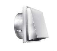 Tapa de ventilación de pared cuadrada de 150 mm, rejilla de ventilación externa cuadrada con cubierta de ventilación, solapa de gravedad móvil acolchada de acero inoxidable para proteger contra la
