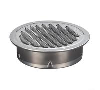 Tapa de ventilación de pared de acero inoxidable, campana de escape de aire exterior de grado 304 con tapas planas, cubierta deflectora de viento a prueba de lluvia para aire de pared al aire libre