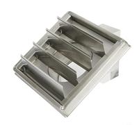 Tapa de ventilación de pared de acero inoxidable de 100 mm, salida de aire exterior cuadrada con solapa de gravedad para secadora de baño, campana extractora 304 antioxidante