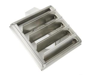 Tapa de ventilación de pared exterior de acero inoxidable de 100 mm con solapa de gravedad anticorrientes de aire cuadrada móvil para rejillas de ventilación de secadora, campanas extractoras y