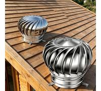 Tapa de ventilación de techo, 300 mm, acero inoxidable 304, cubierta de chimenea, tapa de turbina giratoria de viento, ventilador de turbina, ventilación de techo, viento de techo, ventilación de