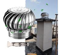 Tapa de ventilación de techo de acero inoxidable 304: ventilador de ático resistente a la intemperie con abrazaderas for un mejor flujo de aire(12in)