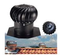Tapa de ventilación de techo de turbina de acero inoxidable, ventilador de escape de ático impulsado por el viento, cubierta de chimenea giratoria resistente a la lluvia para ventilación