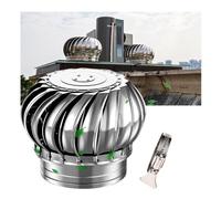 Tapa de ventilación de techo de turbina eólica de doble cojinete con refuerzo interno, turbina eólica industrial científica for techos giratorios viene(110mm/4.3in)