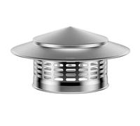 Tapa de Ventilación de Techo Sombrero de Lluvia para Escape 75mm 110mm 160mm 200mm Sombreros de Chimenea de Metal para Chimeneas de Lluvia, Tapas de Escape Redondas Duraderas(110mm)