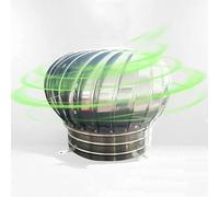 Tapa de ventilación de turbina eólica para techo, sin motor, giratoria, 20,3 cm, 25,4 cm, 30,5 cm, salida de aire, rodamiento de alta velocidad, resistente a la lluvia (color: acero inoxidable, tamaño
