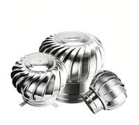 Tapa De Ventilación De Viento Sin Alimentación, Ventilador De Techo De Acero Inoxidable 304 Engrosado nergética, Funcionamiento Silencioso(200mm/8in)