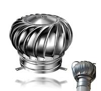 Tapa de ventilación para turbina de viento de techo, rejilla de ventilación giratoria de acero inoxidable 304, protector de lluvia y nieve para casa, ático y granja