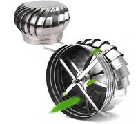 Tapa de ventilación para turbina eólica de techo, apertura de ventilación de 20,3 cm, 25,4 cm, 30,5 cm, tapa giratoria de acero inoxidable 304, tapa de escape redonda, superficie lisa (tamaño: 300 mm