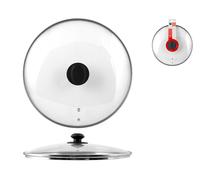 Tapa De Vidrio Con Borde De Acero Inoxidable 40 Cm Home