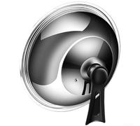 Tapa de vidrio templado con marco de acero inoxidable, borde seguro resistente al calor para mejores resultados de cocción, se adapta a varios tamaños de olla (40 cm)