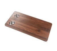 Tapa de VR con 2 Portavoz, Mesa Naval 31.49x15.74 Esquinas Redondeadas para el Remolque del Remolque de Autocaravana (Color de Madera)