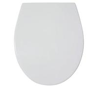 Spirella Asiento de inodoro Duroplast con cierre automático y extraíble pulsando un botón para la limpieza, en color blanco, sistema Easy Fix Clip