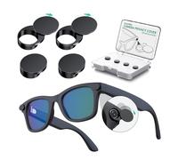 Tapa de Webcam Rotativa 180° para Gafas Inteligentes Meta Gen 2 [Paquete de 4], Tapa de Luz LED Reutilizable para Wayfarer/Skyler/Headliner & Oakley Meta HSTN, Accesorios de Privacidad [Negro]