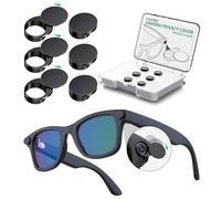 Tapa de Webcam Rotativa 180° para Gafas Inteligentes Meta Gen 2 [Paquete de 6], Tapa de Luz LED Reutilizable para Wayfarer/Skyler/Headliner & Oakley Meta HSTN, Accesorios de Privacidad [Negro]