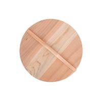 Tapa de wok de madera natural, cubierta redonda para ollas, tapa para sartenes, 34 cm