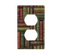 Tapa decorativa para interruptor de luz, diseño de bibliotecas europeas antiguas, para cocina, baño, 7 x 11,4 cm