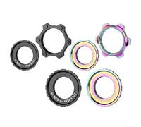 Tapa del adaptador de disco de freno de bloqueo central de bicicleta hecha de aleación de aluminio, soporta montaje de seis pernos y proporciona resistencia para aplicaciones de ciclismo (D)