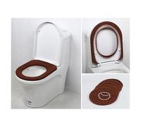 Tapa del aseo y tapas del tanque Toilet Seat Cover Pack Of 3 Multicolor(Brown)