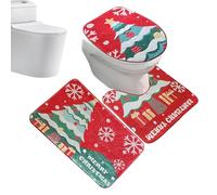 Tapa del asiento de sangre - CUBIERTAS de SECTO WC | Cubierta de Navidad de Navidad S?at | Alfombra de Navidad de Wilètcòver | Puntuaciones de Escena del Suelo Festivo Diseño de Dibujos Animados Ant