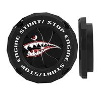 Tapa del botón de 'coche, PUSH PULLA TAPA | Cubierta de un push cool - Dise o tiburón decorativo decorativo decoración de parada para encendido giratorio decoración para la rueda