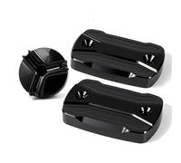 Tapa Del Depósito De Combustible Y Líquido De Frenos Para Motocicleta Cubierta De La Bomba De Freno Para TMAX 530 SX DX 2012-2019 PYPFQUMQGR(A Set-Black)