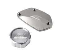 Tapa del Depósito De Líquido De Freno Delantero Trasero CNC Compatible con S 1000R 1000XR S1000 R XR Tapones Aceite Freno Motocicleta(Grey R)