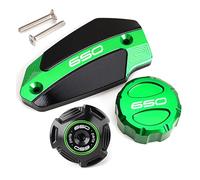 Tapa Del Depósito De Líquido De Freno Delantero Y Trasero Motocicleta Para Z650, Z650RS, Ninja650, Versys650, Accesorios Para Llenado De Aceite De Motor(A Set-Green)